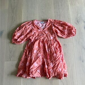 Elegant Coral Mini Dress